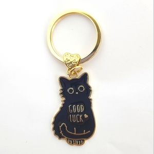 Black Cat Keychain Kitty Good Luck Halloween